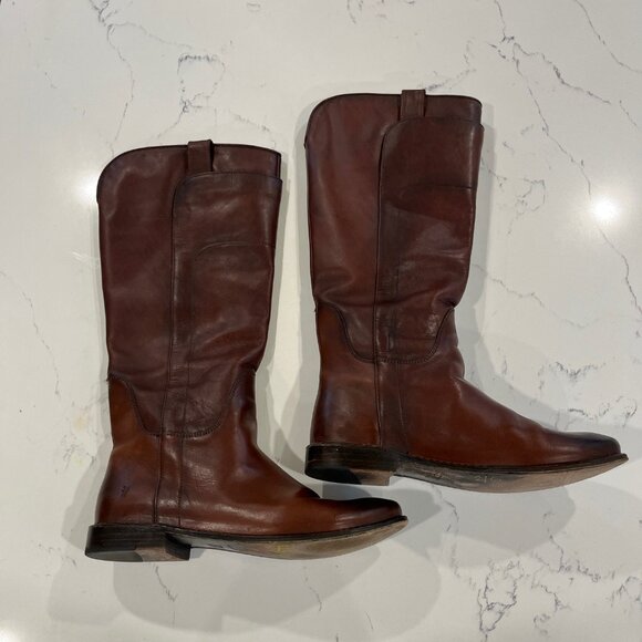 Frye Women's Boot Paige Tall Riding Boots Redwood Size 8.5 - Picture 5 of 8